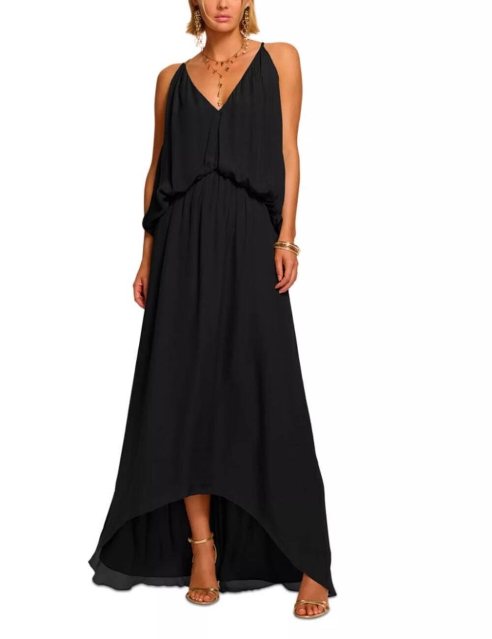 NWT Ramy Brook Ambar Maxi Dress Black Size Medium